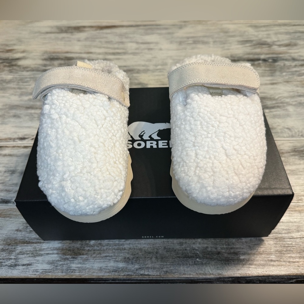 Sorel Women's Viibe Clog Cozy Slippers Natural, Bleached Ceramic Size 6.5